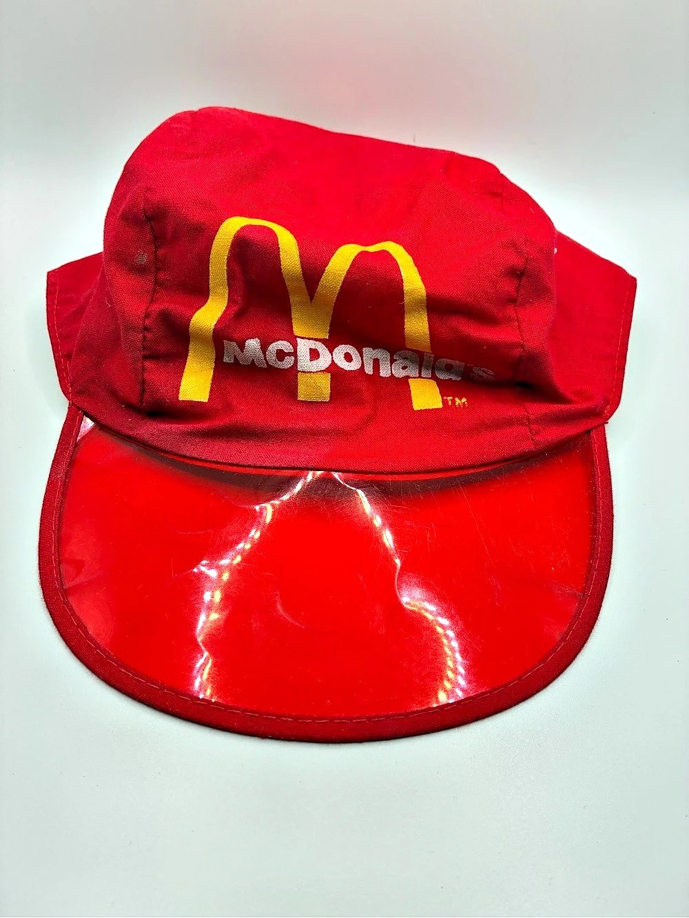 Vintage McDonald's Red & Yellow Visor Hat Like New